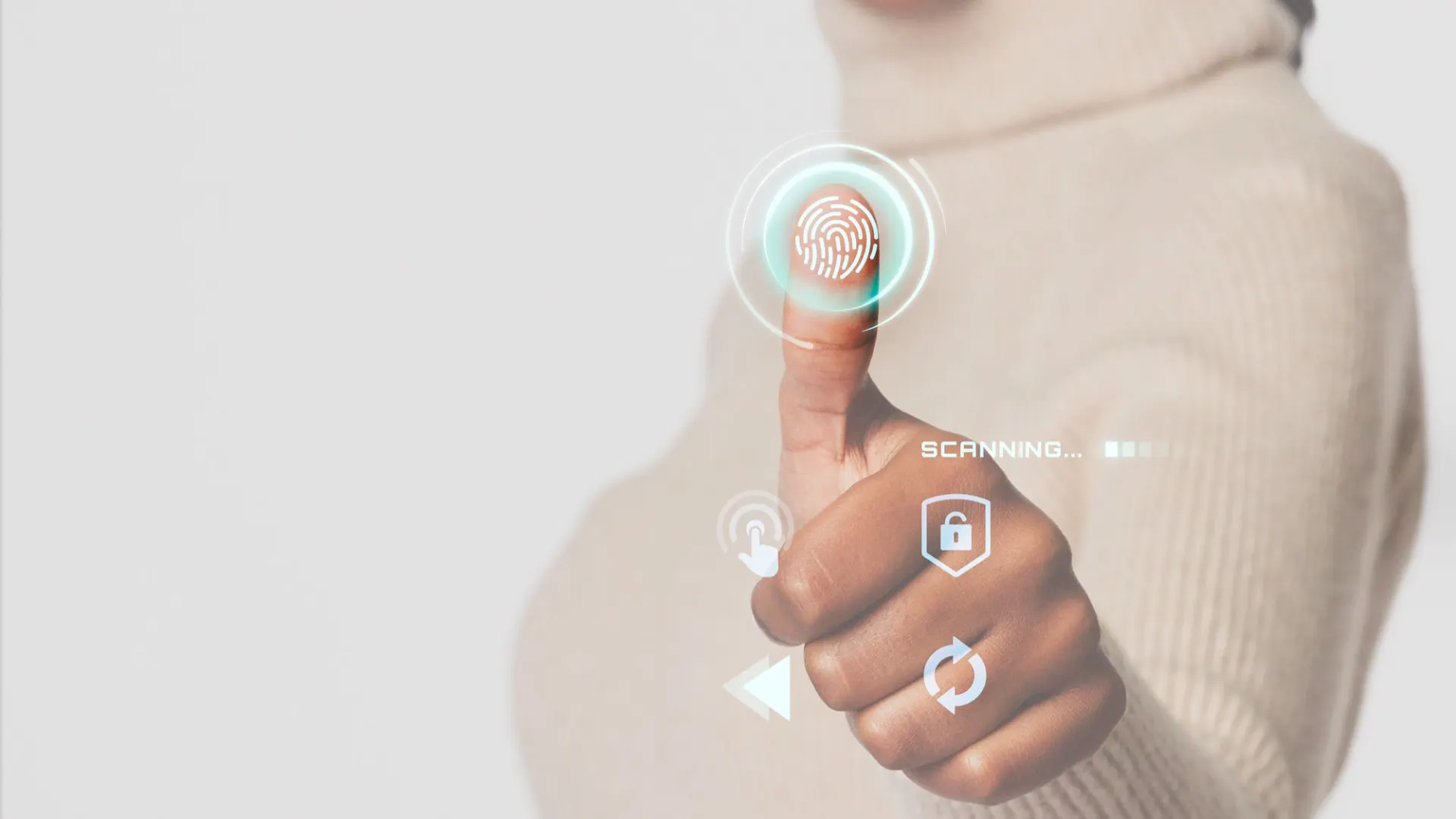 Fingerprint verification interface representing candidate background checks